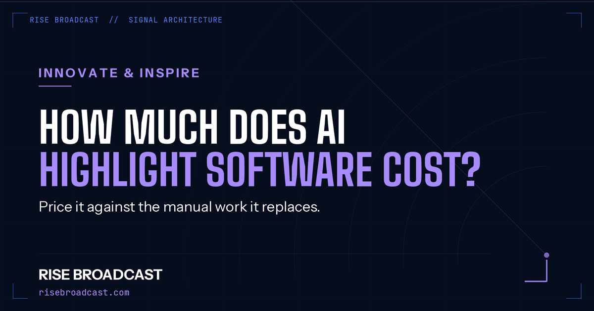 How Much Does AI Sports Highlight Software Cost?