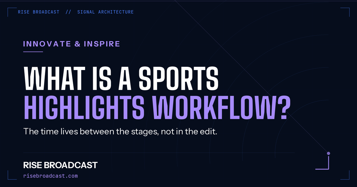 What Is a Sports Highlights Workflow?